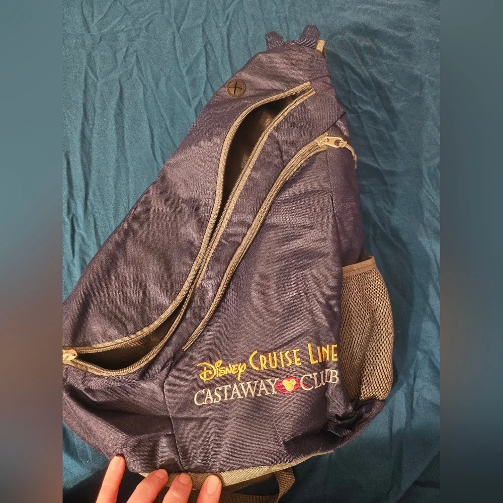 Disney Cruise Line Castaway Club Blue‎ Sling Backpack Unisex
